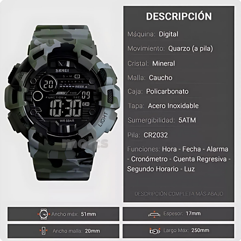 Reloj Skmei Militar (ORIGINAL NUEVO)